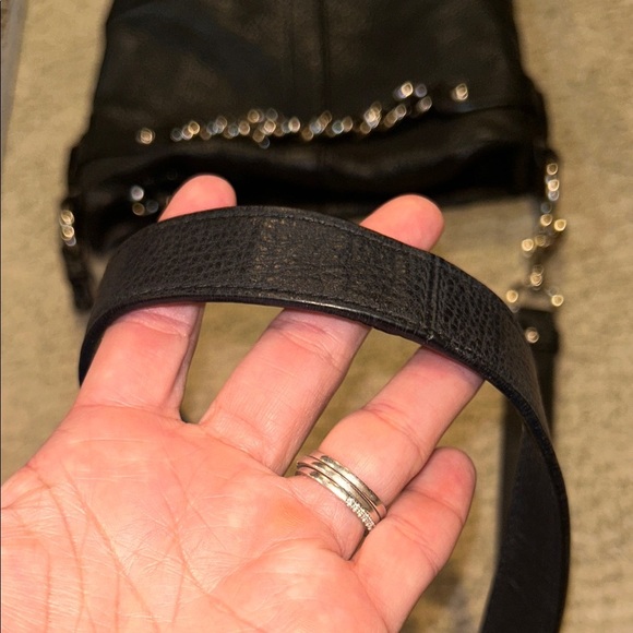 Coach Black Pebbled Leather Chain Shoulder Bag - Picture 12 of 12